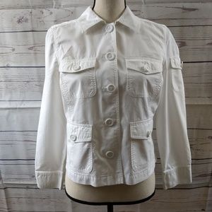 L.L. Bean White Long Sleeve Jacket